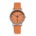 LGT JWLS LGT Quartz horloge zilverkleurig met oranje leren band en oranje wijzerplaat