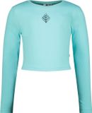 Vingino G-basic-crop rib longsleeve meisjes T-shirt Artic Blue maat 164