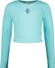 Vingino G-basic-crop rib longsleeve meisjes T-shirt Artic Blue maat 164