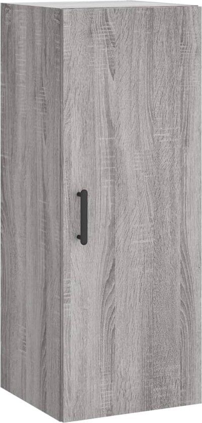 vidaXL Bovenkast 34,5x34x90 cm grijs sonoma eikenkleurig