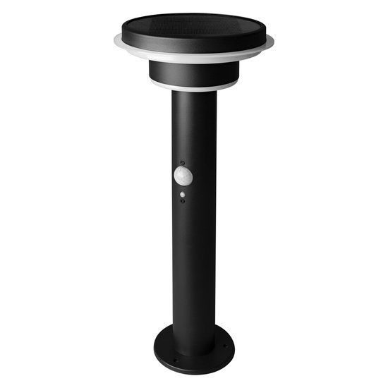 OSRAM ENDURA Style Solar buitenlamp, roestvrijstalen behuizing, zwart, IP44, met bewegings- en daglichtsensor, op zonne-energie, geschikt voor entrees en terrassen