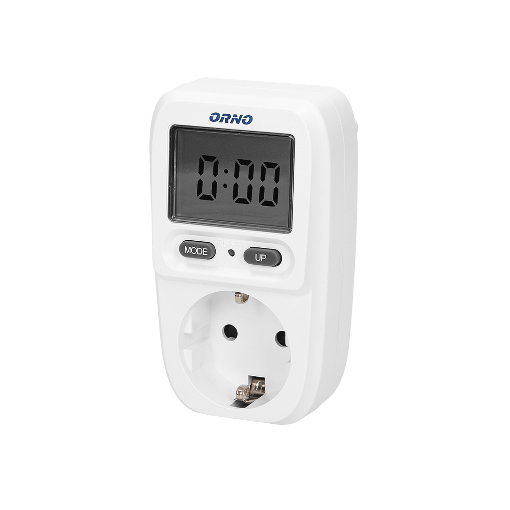 Orno OR-WAT-419(GS) - Stopcontact met LCD scherm - Wit