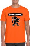 Shoppartners Bv Oranje Holland supporter shirt met zwarte leeuw heren - Oranje Holland supporter/ fan kleding XXL