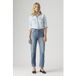 Levi's Ribcage Straight Ankle Cotton Linen Jeans Blue