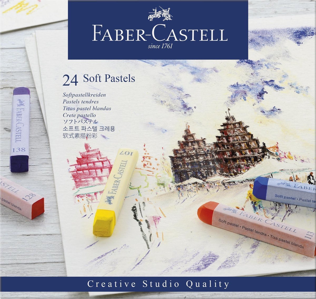 Faber-Castell Pastelkrijt FC Creative - Studio softpastel 24 delig etu