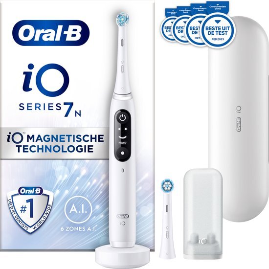 Oral-B iO 7N Elektrische tandenborstel, Bluetooth, wit