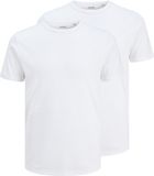 JACK&JONES JJEORGANIC RIB TEE SS CREW NECK 2PK MP Heren T-shirts Wit Maat M