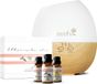 Zenful Oasis Aroma Diffuser met Etherische Olie Set - Wit, Hout, Geel