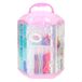 ColorBaby Beauty Love Creatieve sieraden, kinderkoffer met kralen, koorden en accessoires, kit voor het maken van halskettingen en armbanden, organizer met vakken, om te knutselen vanaf 5 jaar (39433)