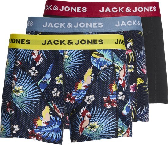 JACK&JONES ADDITIONALS JACFLOWER BIRD TRUNKS 3 PACK NOOS Heren Onderbroek - Maat S