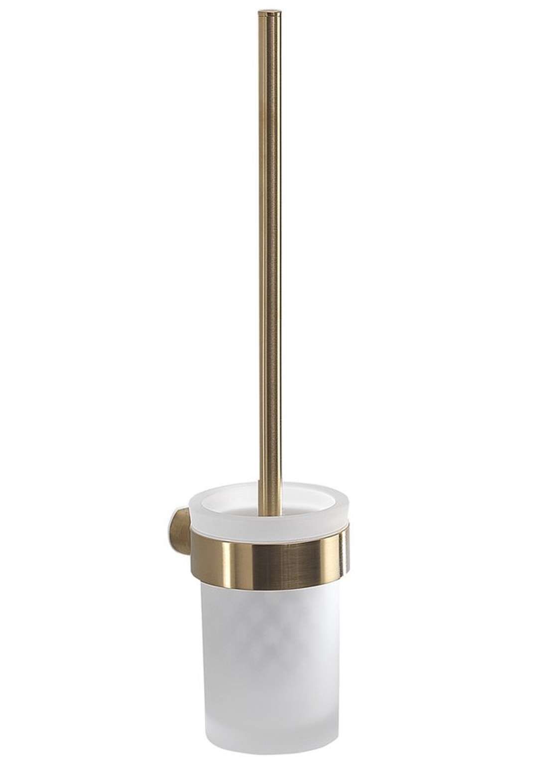 Sapho Gedy Pirenei - WC borstel wandmontage - Mat goud/satijn glas