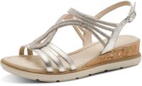 Tamaris - Dames - Plateau Sandalen - Metallic - Maat 39