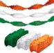 Folat Versiering Slingers Combi Oranje/Wit/Groen 24 Meter Crepe Papier