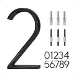 Moeve Huisnummer Zwart - Nummer 2 - 130 mm - 3D - Aluminium