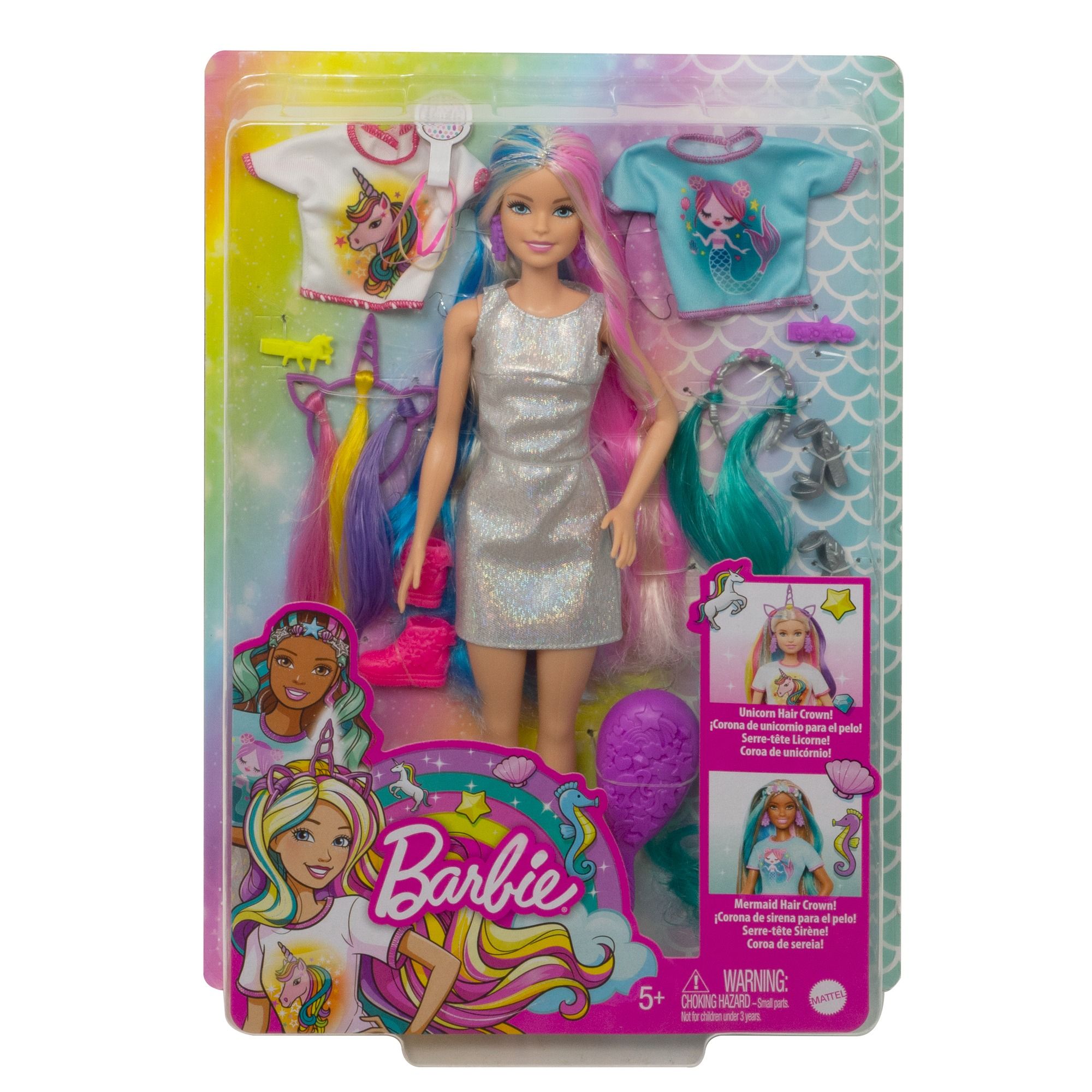 Barbie Haar Pop GHN04 - Meerkleurig