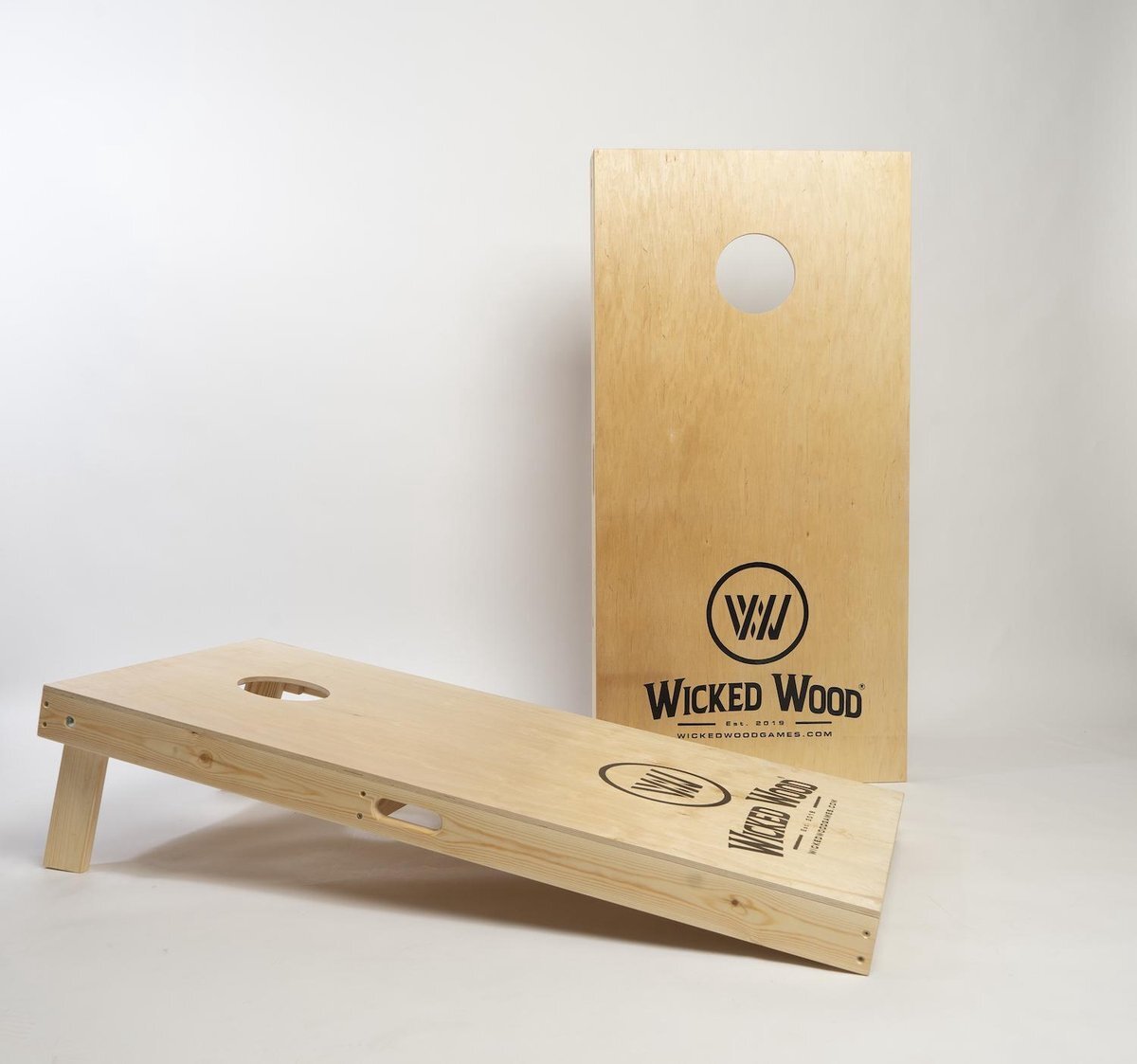 Wicked Wood Games Officiële Cornhole Set (120x60cm) Inclusief 2 Boards, 2x4 Cornhole Zakjes / Bags