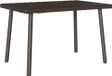 Table basse de jardin rectangulaire 60x40x37 cm poly rattan marron