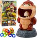 Lean Toys Behendigheidsspel Gooi naar het doel Gorilla Roterende geluidshoepels