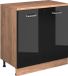 Vicco Uitbreidingskast Rion, Zwart hoogglans/Goudkleurig Eiken, 80 x 46 cm