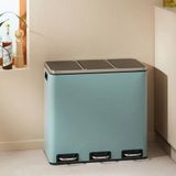 NOUS Living prullenbak - afvalscheiding - (18L+18L+18L) - mat blauw