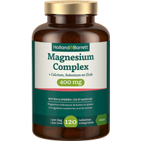 Holland & Barrett 1+1 gratis Magnesium Complex + Calcium, Selenium & Zink 400mg - 120 tabletten