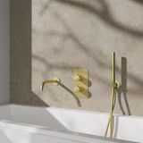 Fortifura Calvi Badkraan set - geborsteld messing (goud)