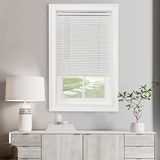 Achim Home Furnishings Cordless Morningstar 1" Lichtfiltering Mini Blind, Vinyl, Parel Wit, Breedte 86,4 cm