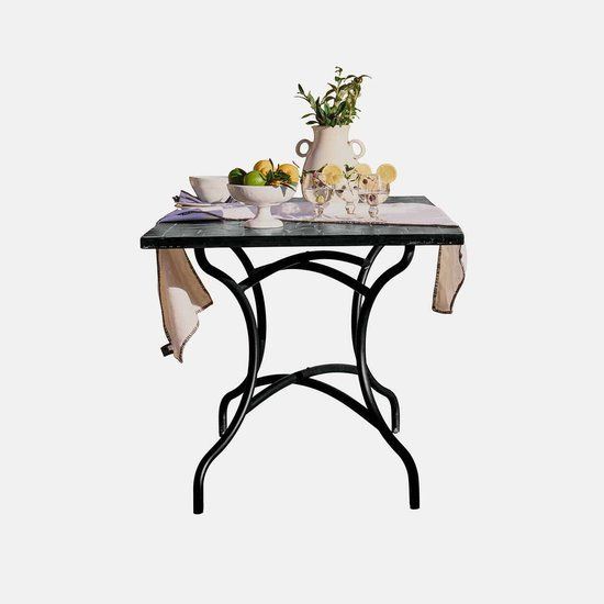 Loberon Tafel Maurelle zwart/groen