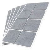 Adsamm® 40 x Zelfklevende Viltglijders Grijs 50x50 mm Vierkant 3,5 mm Dikte