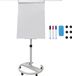 Merkloos Relaxdays Flipover Whiteboard - Op Wielen - Verstelbaar - 100x70 cm - Wit