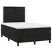 Maison Exclusive - Lit boxspring avec matelas et éclairage LED, noir, 120x190 cm, velours