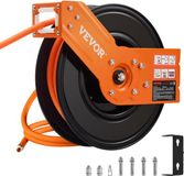 Merkloos VEVOR Perslucht Slanghaspel - Automatische oproller - 15.24 Meter - Oranje