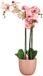 Mica Decorations Orchidee kunstplant roze - 75 cm - inclusief bloempot lichtroze glans