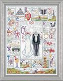Design Works Wedding ABC Cross Stitch Kit, meerkleurig