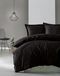 L'Essentiel Home Elegant CTN6349 Zwart Housse de couette 100% Katoensatijn
