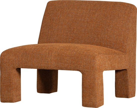 WOOOD Lavid Fauteuil - Velvet - Ginger - Industrieel