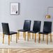 STILVORA Eetkamerstoelen Set Van 4 - Zwart/Goud