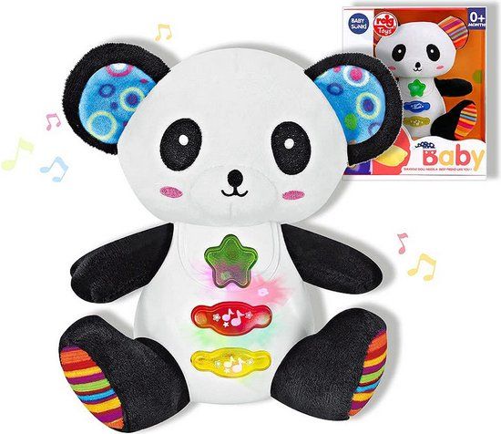 4KidsOnly Reig Muzikale Knuffel Pandabeer 15 cm