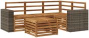 vidaXL - Hoek loungeset - 5-delig - Naturel - Polyester