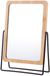 Berilo Miroir de maquillage - 16 x 22 cm - noir - métal/bambou
