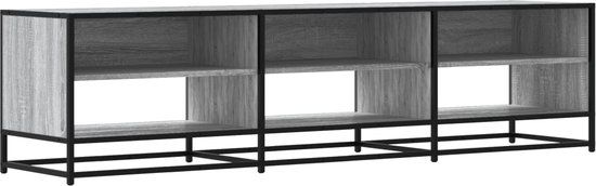 vidaXL Tv-meubel 180x40x46 cm bewerkt hout grijs sonoma eikenkleurig