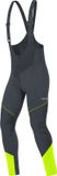 Gore Wear C3 Windstopper Thermo Bib Tights Men, black/neon yellow