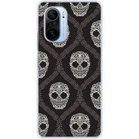 Xiaomi Poco F3 / F3 Pro floral skull bedrukt siliconen hoesje