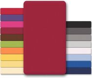 CelinaTex Lucina Topper Hoeslaken Jersey Katoen Stretch - Bordeaux 200x200cm - 200x220cm