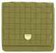 Portefeuille femme en cuir naturel, vert olive
