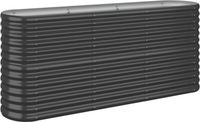vidaXL Plantenbak 152x40x68 cm gegalvaniseerd staal antracietkleurig