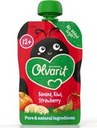 Olvarit Knijpfruit 12+m Aardbei Banaan Kiwi 100 gr - 6x 100 gr - Voordeelverpakking