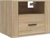 vidaXL Nachtkastje wandgemonteerd 50x36x40 cm Sonoma eikenkleurig