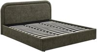 Vente-unique Bed met opbergruimte stof groen 180 x 200 cm
