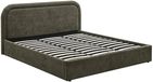 Vente-unique Bed met opbergruimte stof groen 180 x 200 cm